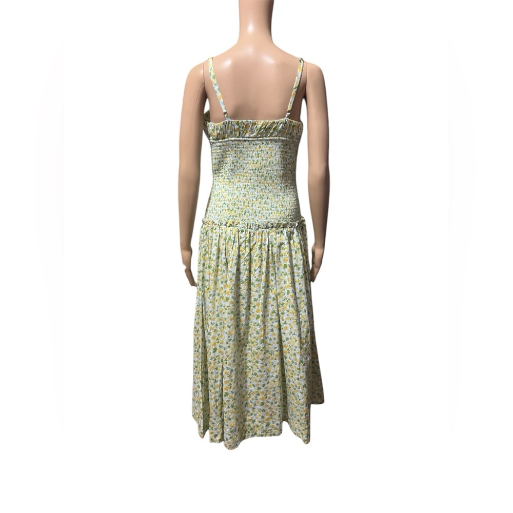 Free People Size S Lavender Daze Dress Green Combo  Sleeveless Smocked N… - Picture 7 of 13